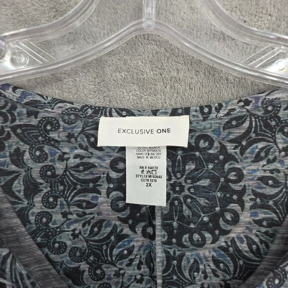 Exclusive One Sublimation Y2K Top 2X Grey Black Green Purple Bling Retro Witchy - Picture 2 of 12